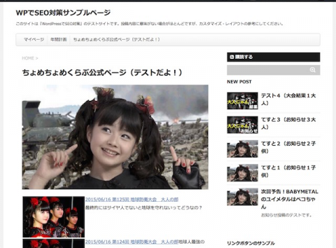 テーマAFFINGER有効化、初期設定完了画面